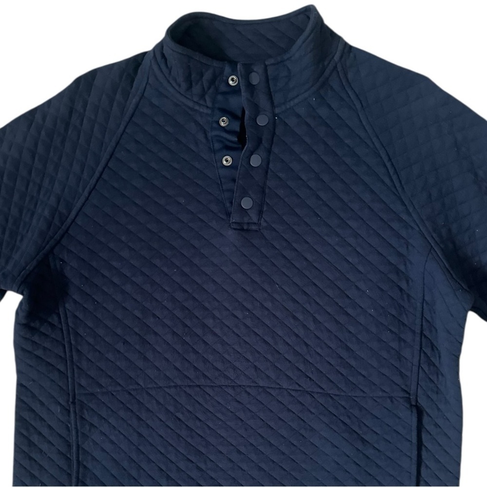 Eddie Bauer Men’s Quilted Sweater Navy Blue Size Large - Picture 3 of 6